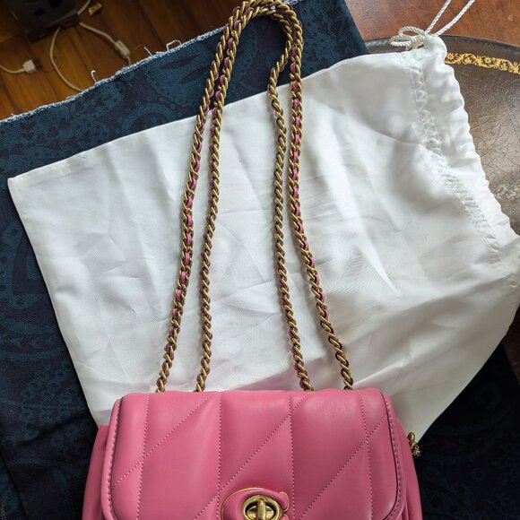 COACH Pillow Madison Shoulder Bag With Quilting in Petunia - Picture 12 of 16